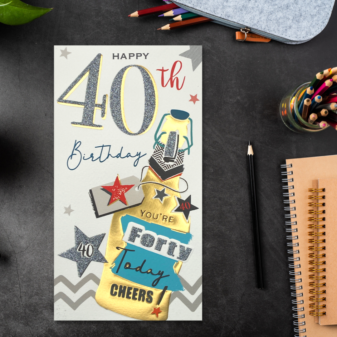 40th Birthday Card - Signature Cheers