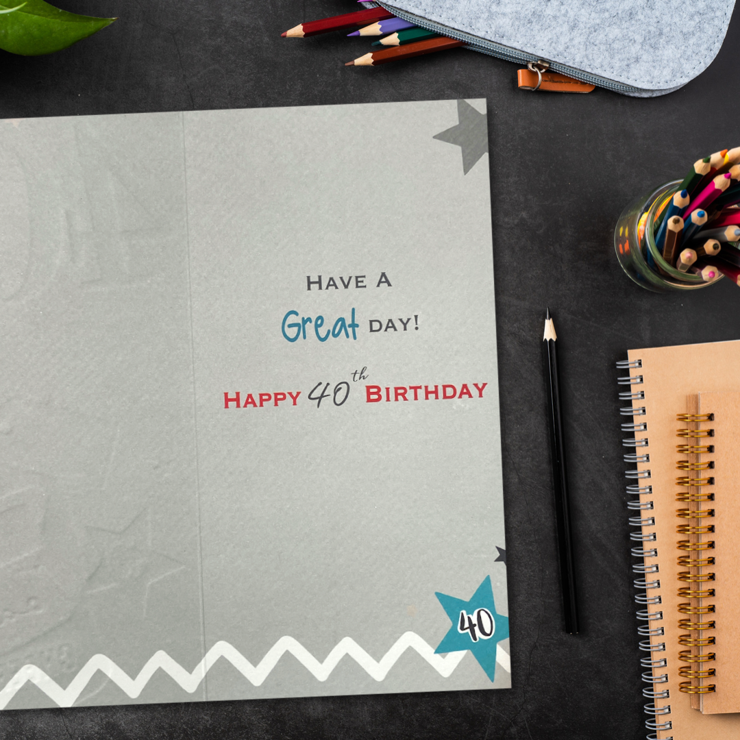 40th Birthday Card - Signature Cheers