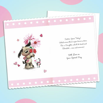 Daughter 16th Birthday Card - Fudge & Friends