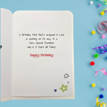 Grandson 3rd Birthday Card - Twingles Astronaut