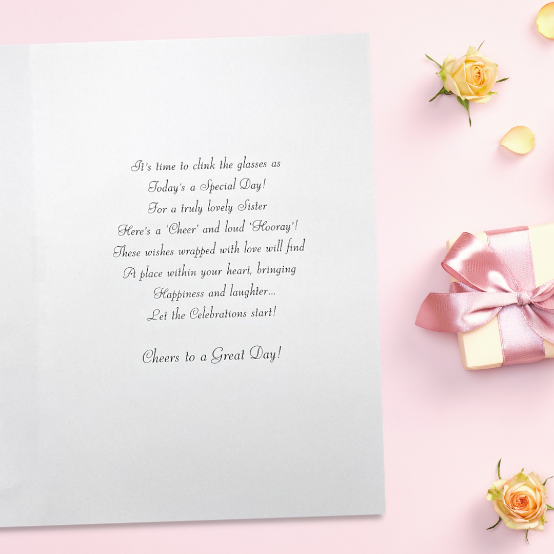 Sister Birthday Card - Velvet Gin Cocktails