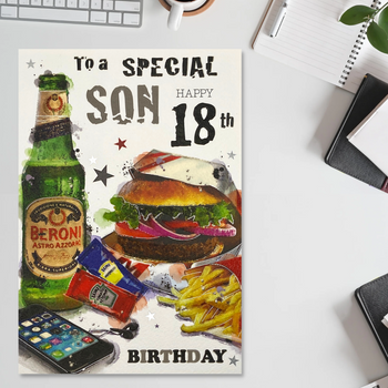Son 18th Birthday Card - Graffix