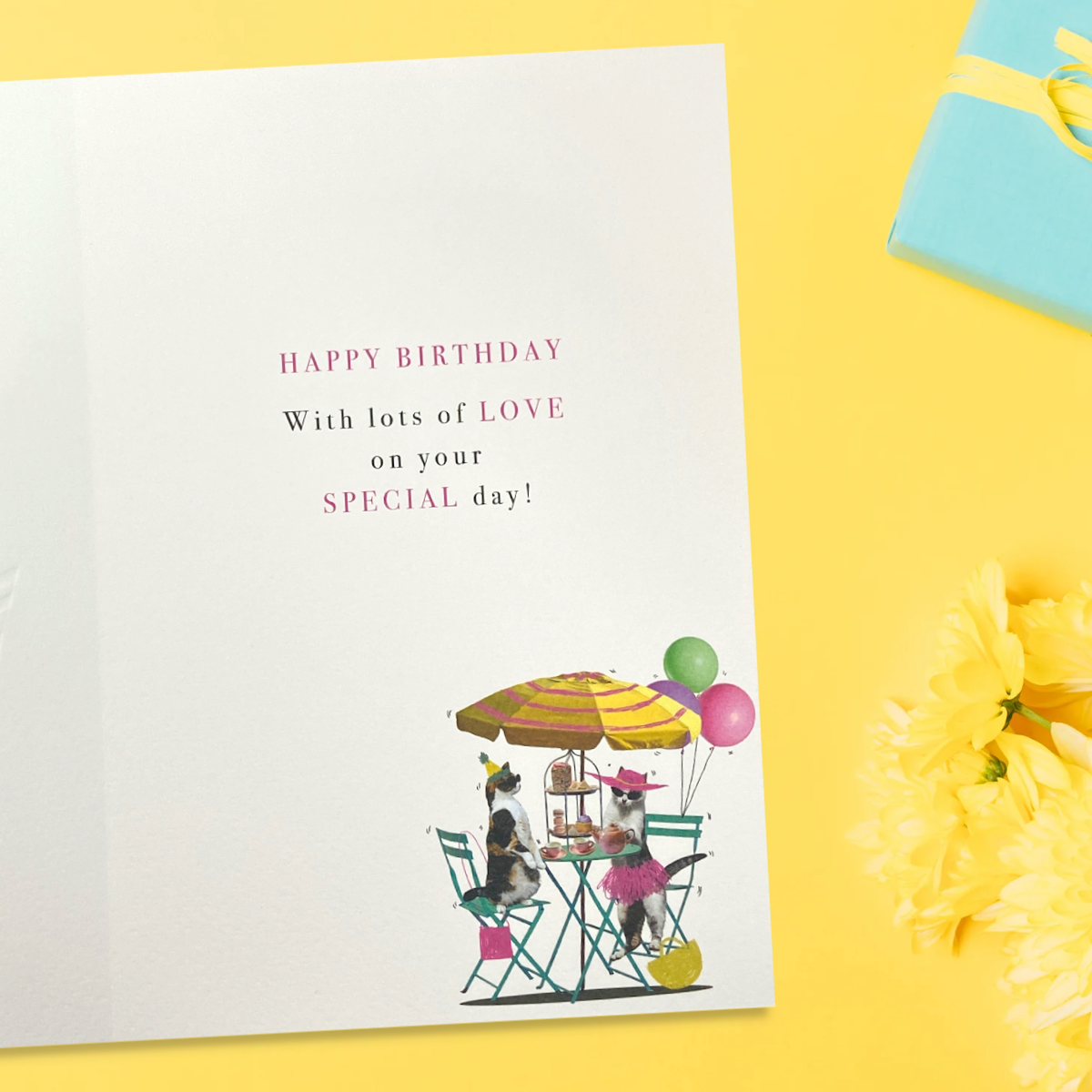 Mum Birthday Card - Fiesta-Val Cat Party