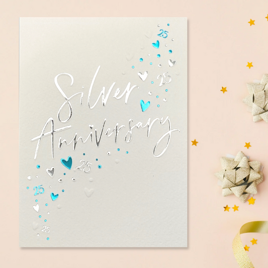 Silver Wedding Anniversary Card - 25th Just Saying
