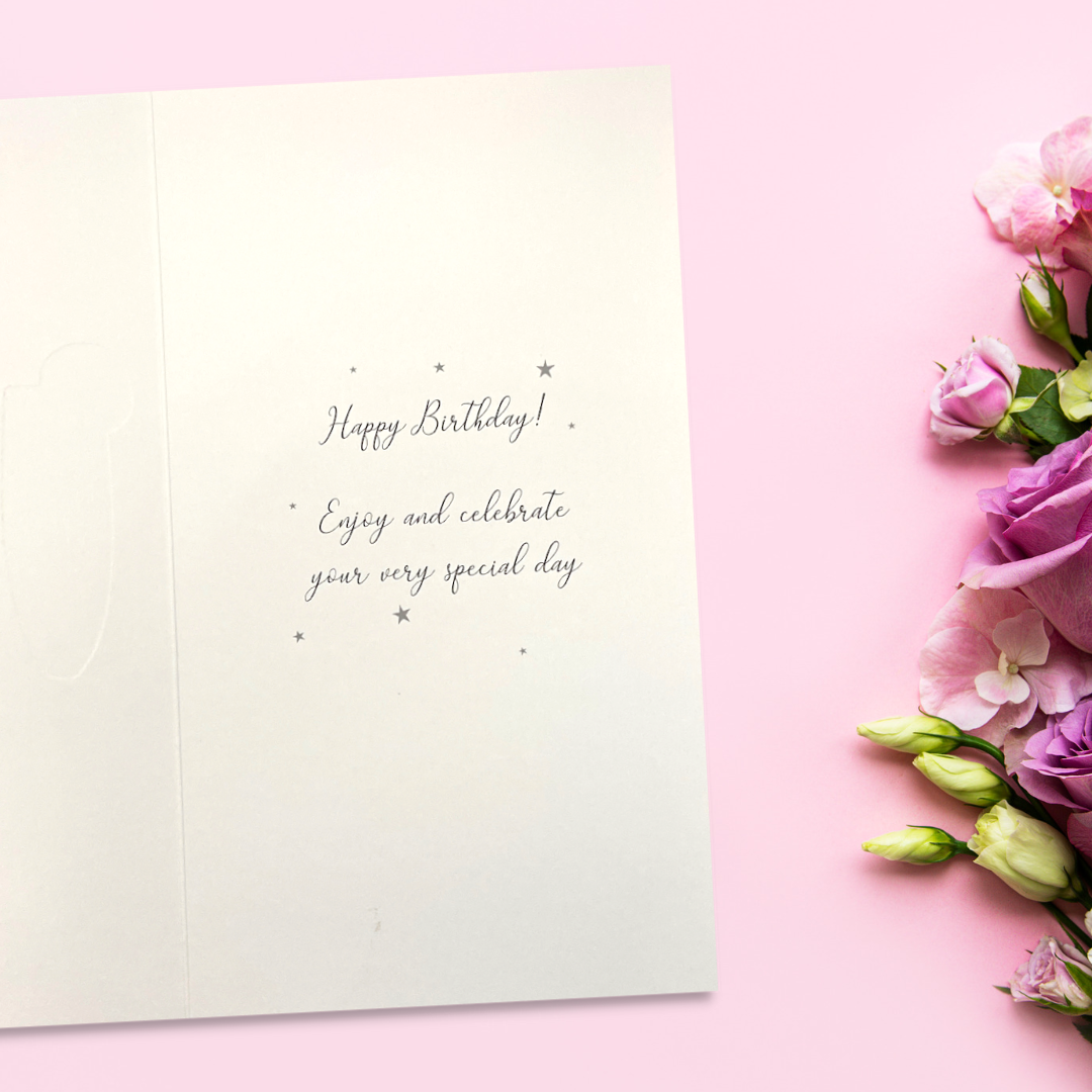 50th Birthday Card - Champagne Embellished Cocktails