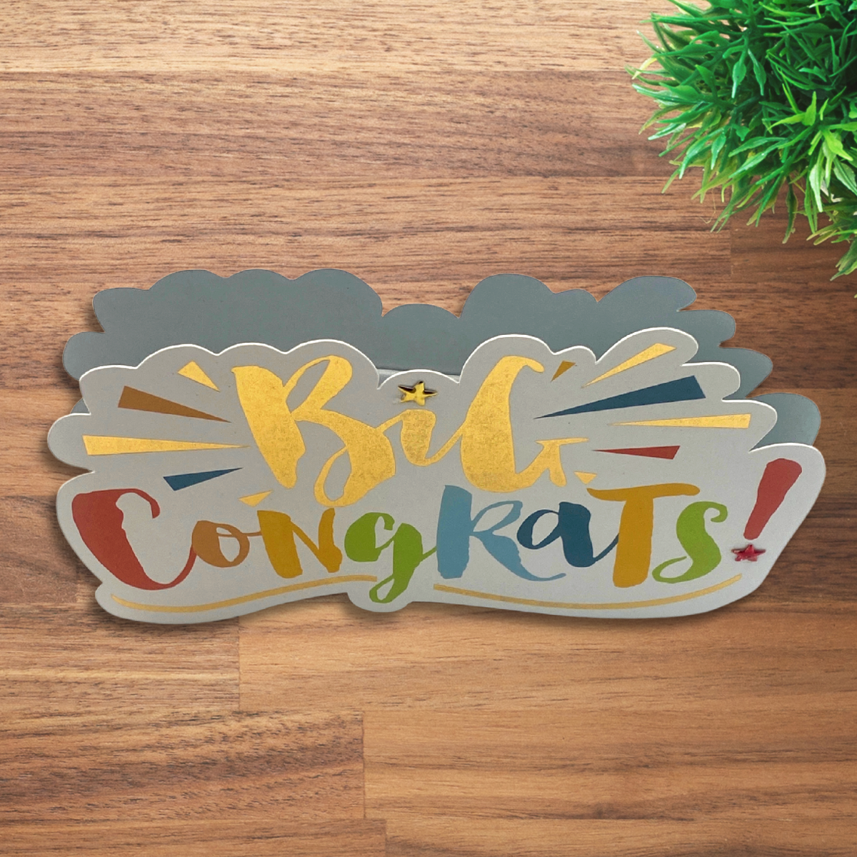 Congratulations Card - Big Congrats 3D