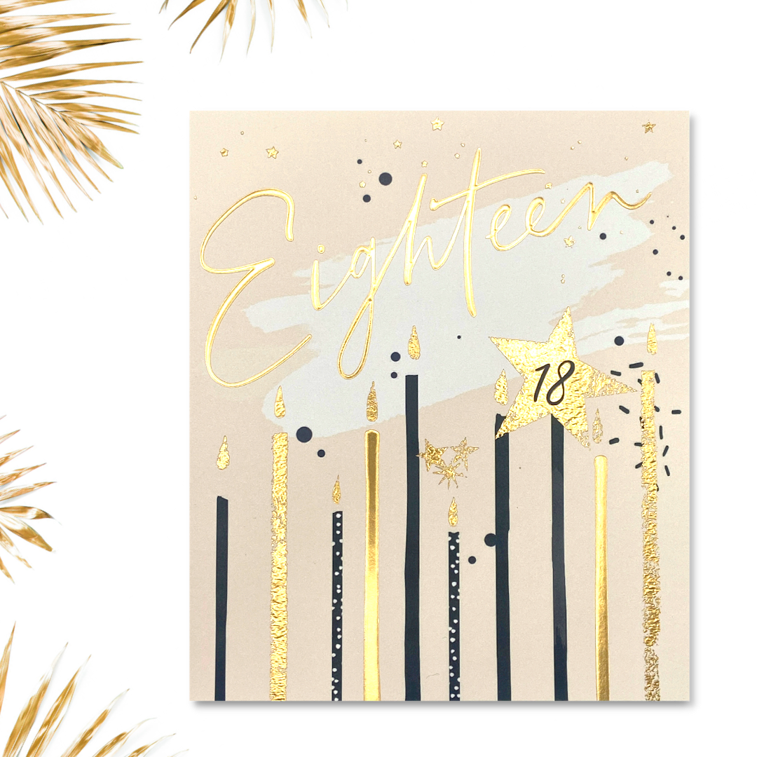 18th Birthday Card - Candles