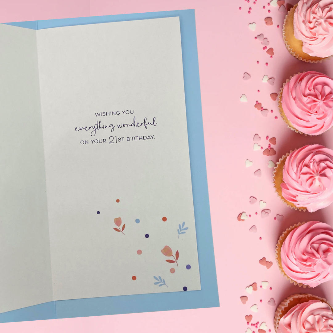21st Birthday Card - Simply Precious Pop