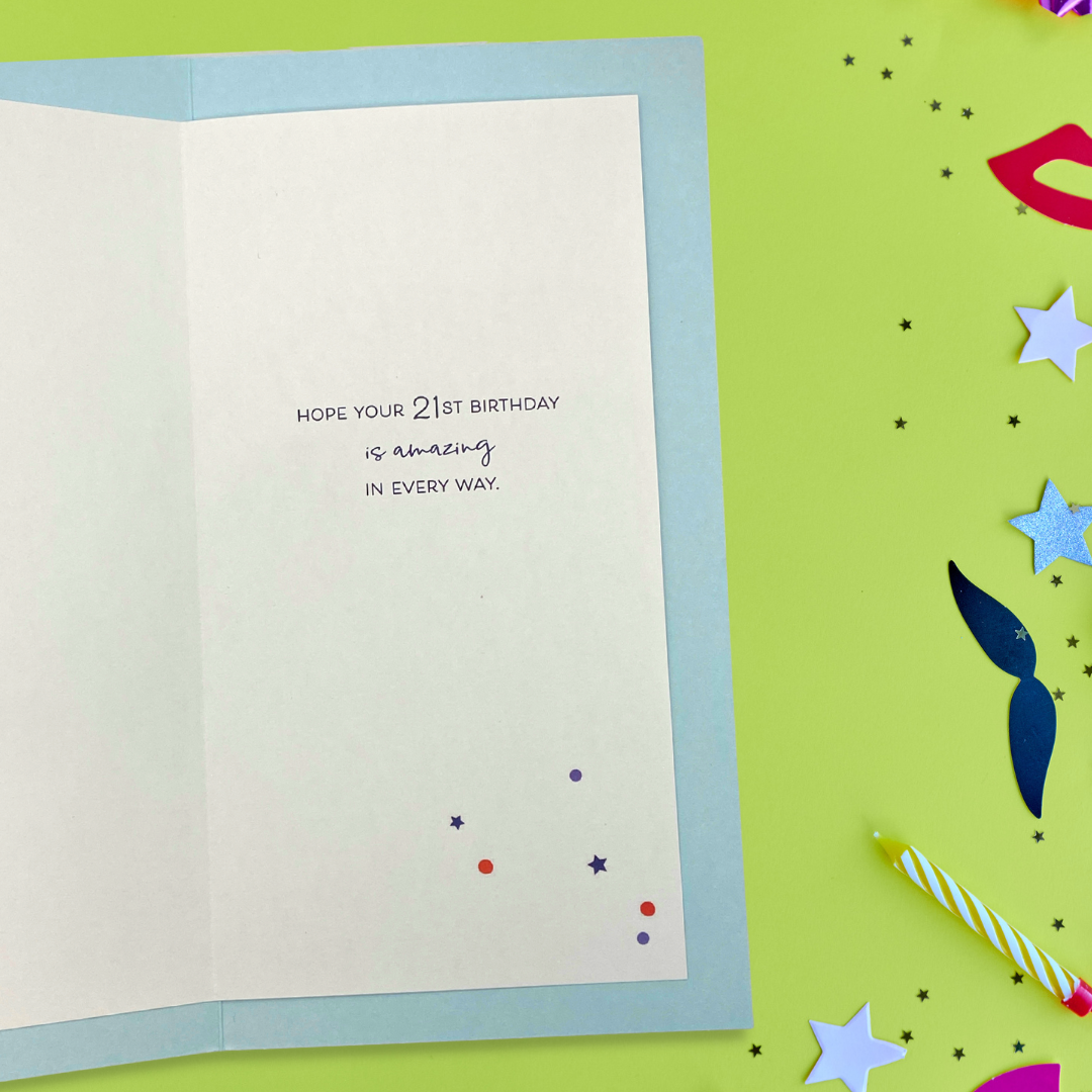 21st Birthday Card - Simply Precious Football