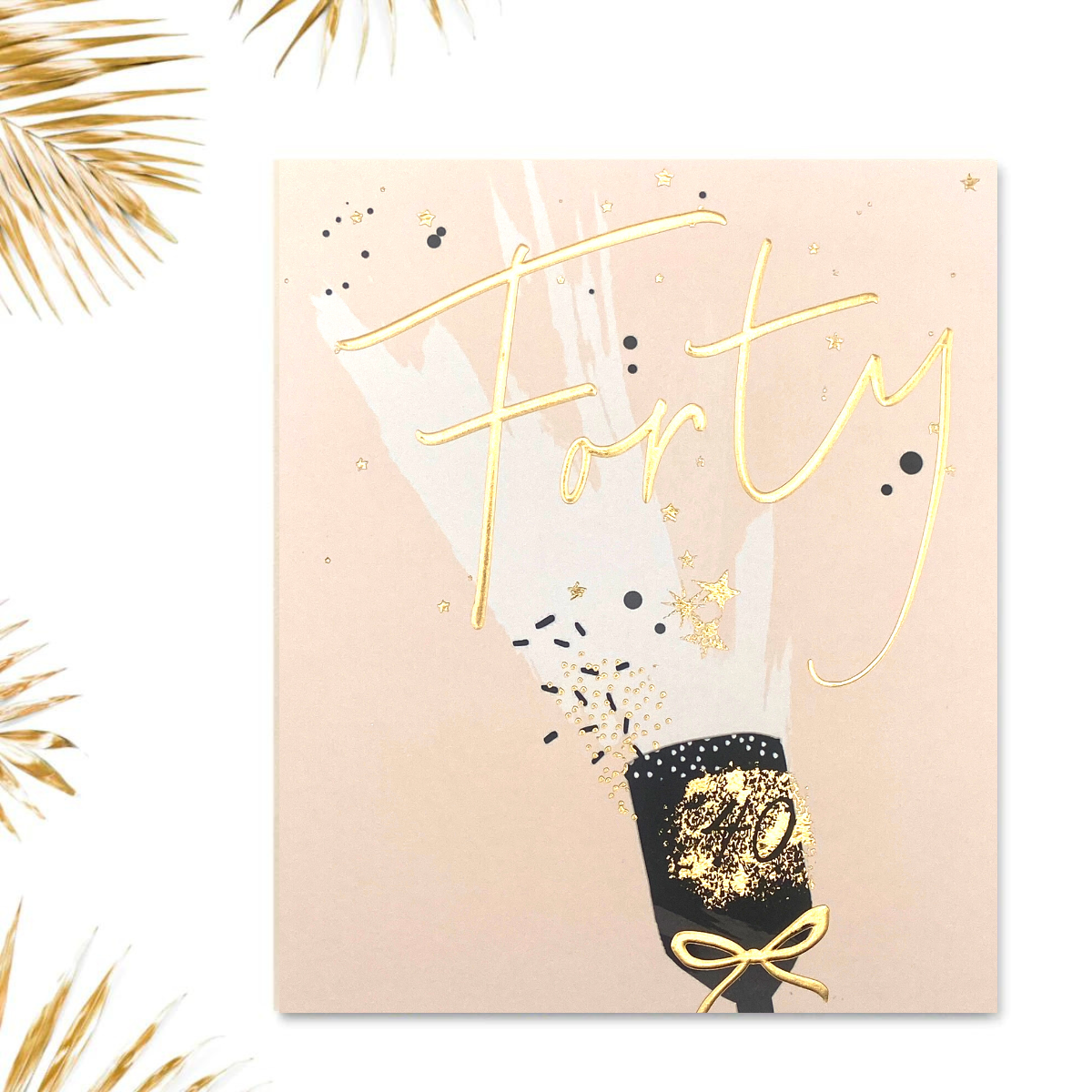 40th Birthday Card - Starstruck Party Popper