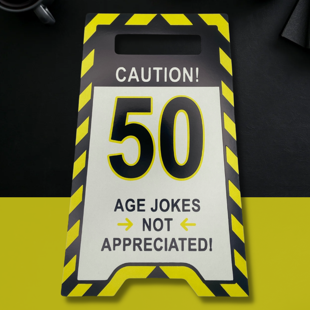 50th Birthday Card - Caution! Age Jokes Not Appreciated!