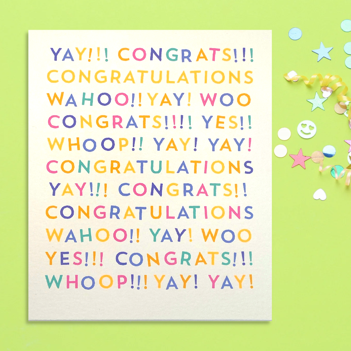 Congratulations Card - Yay Congrats!