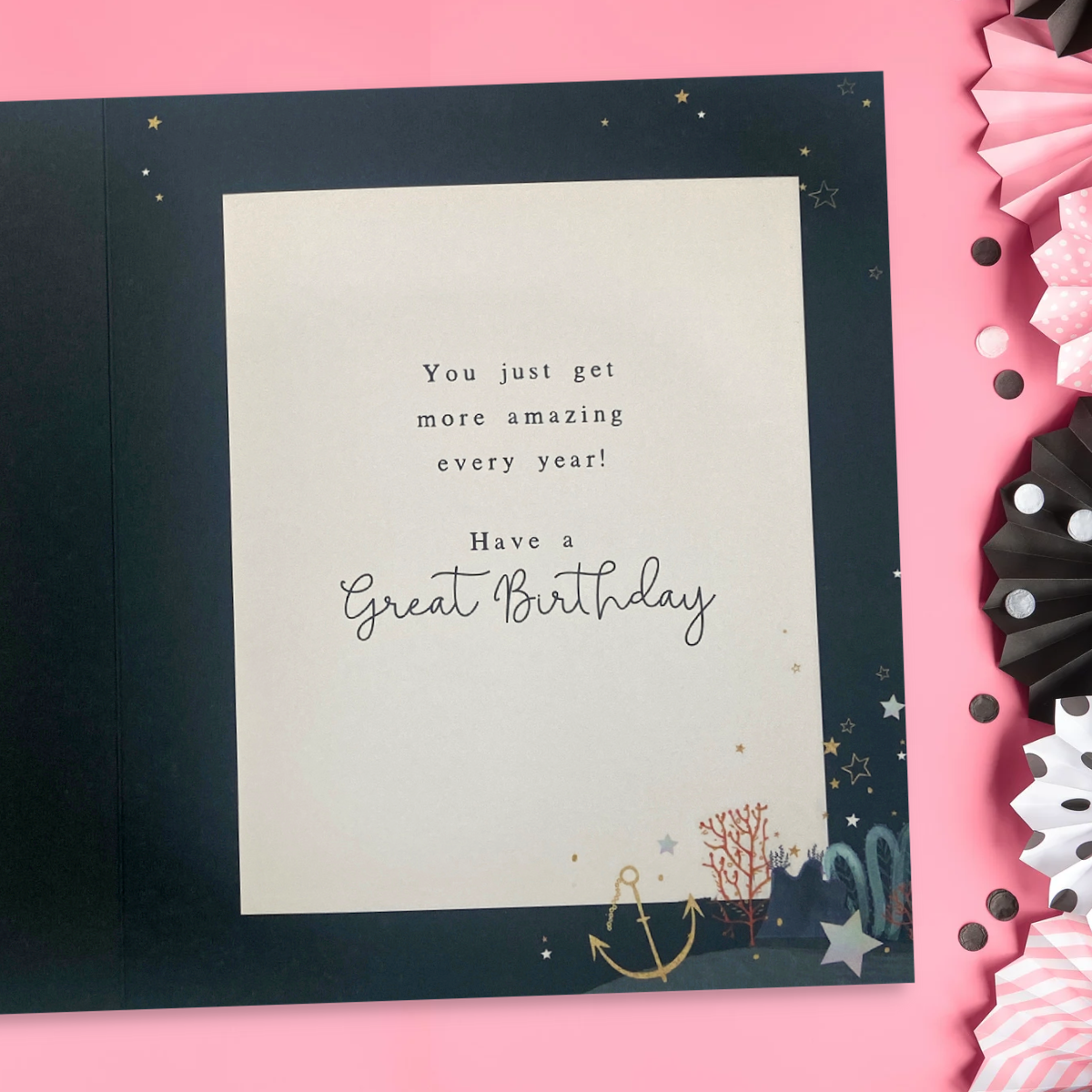 Granddaughter Birthday Card - Girl Holding Balloons