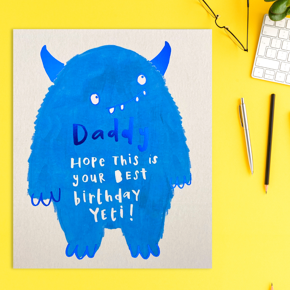 Daddy Birthday Card - My Monster