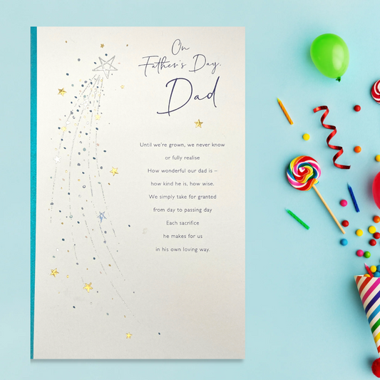 Dad Father's Day Large Card - Starburst