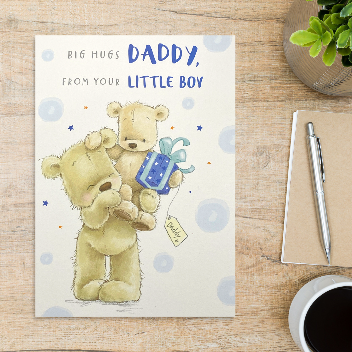 Daddy Father's Day Card - From Your Little Boy Nutmeg