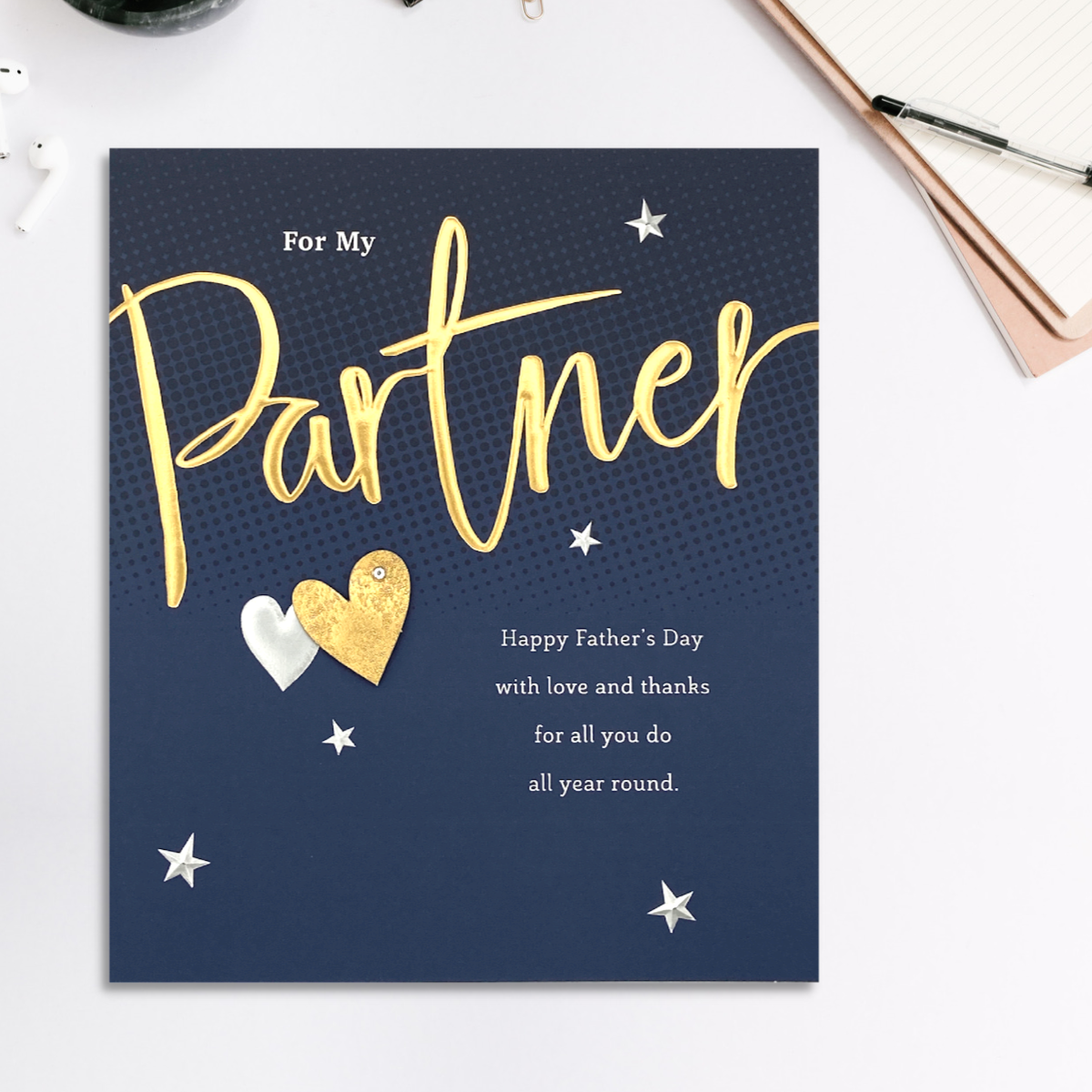Partner Father's Day Card - Decoupage Heart