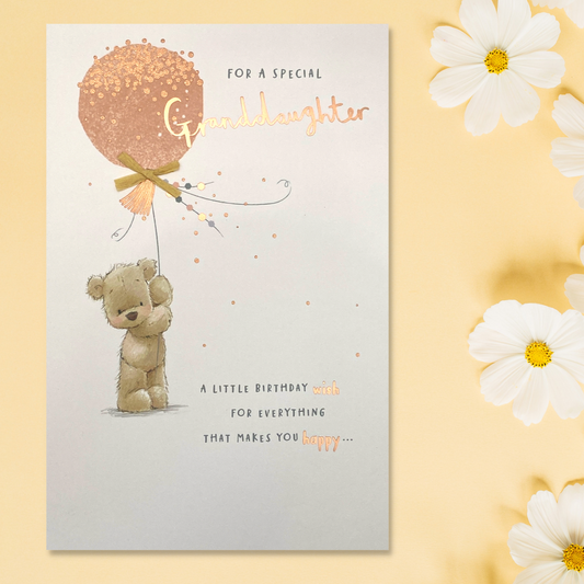 Granddaughter Birthday Card - Nutmeg Decoupage