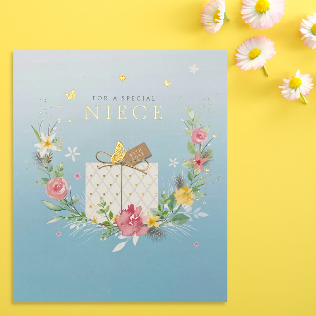 Niece Birthday Card - Wrapped Gift