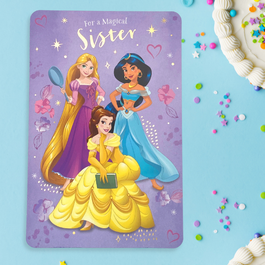Sister Birthday Card - Disney Princess