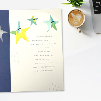 Son Birthday Card - Reach For The Stars