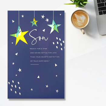 Son Birthday Card - Reach For The Stars