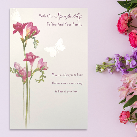 Sympathy Card - Iridescence Freesia
