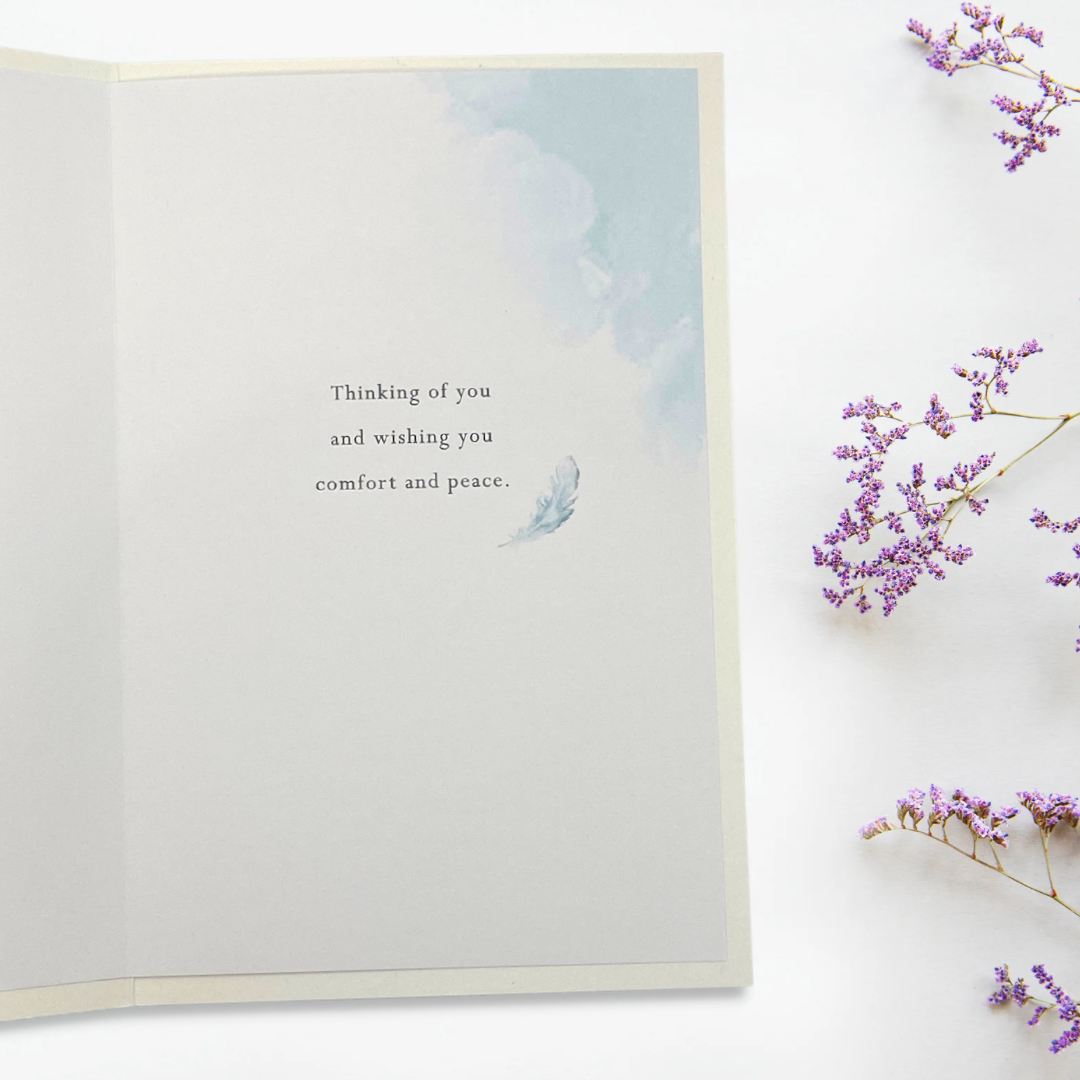 Sympathy Card - Butterfly & Feather