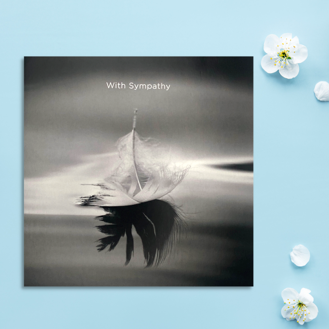 Sympathy Card - Photographic Feather