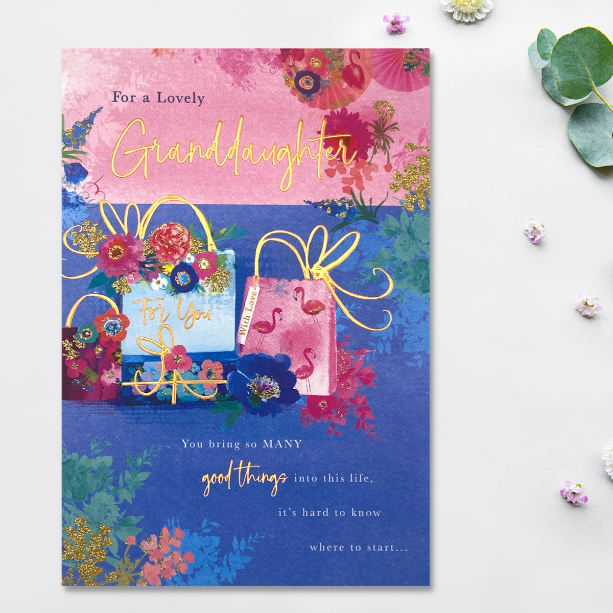 Granddaughter Birthday Card - Rococo Gift Bags