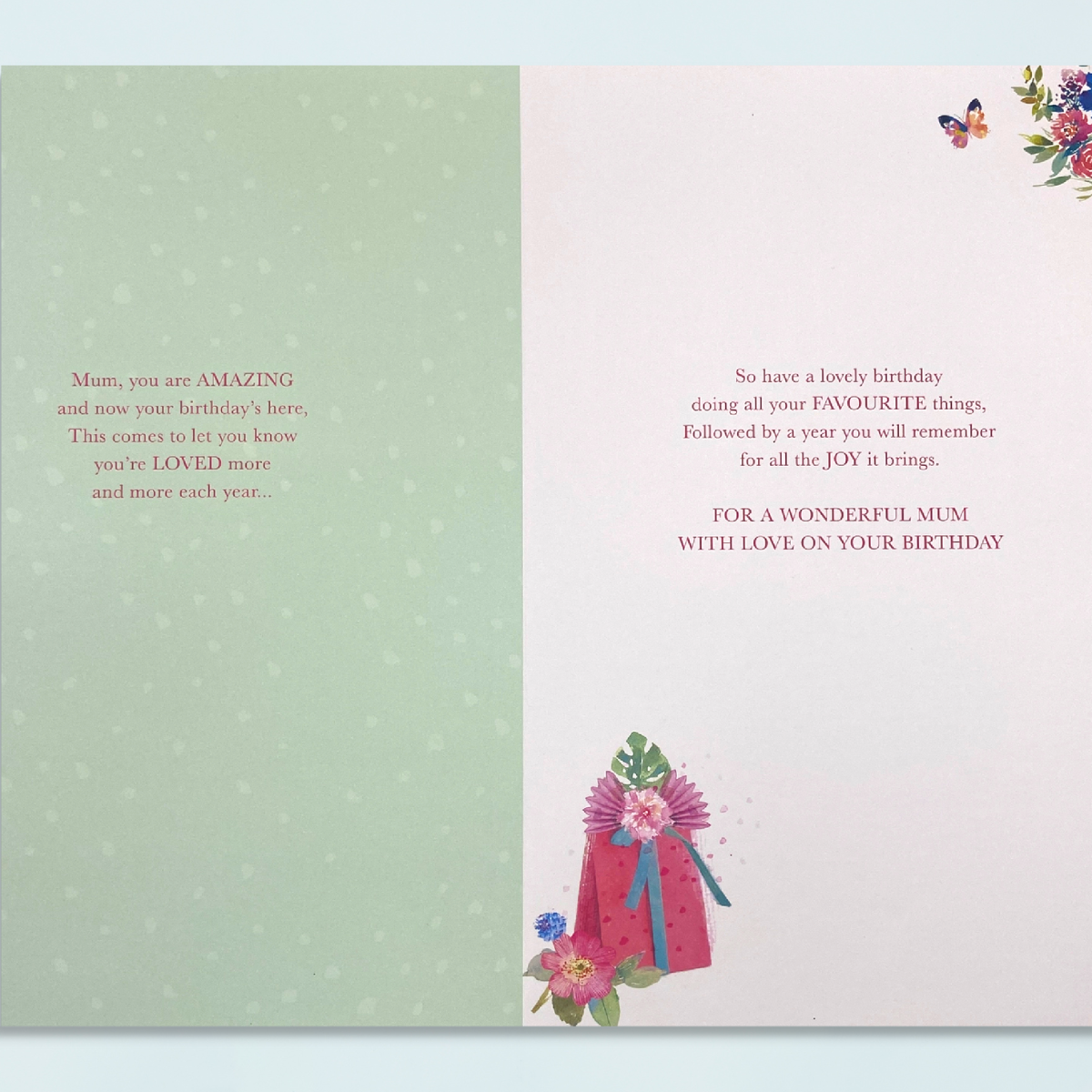 Mum Birthday Card - Just For You Cocktail Large