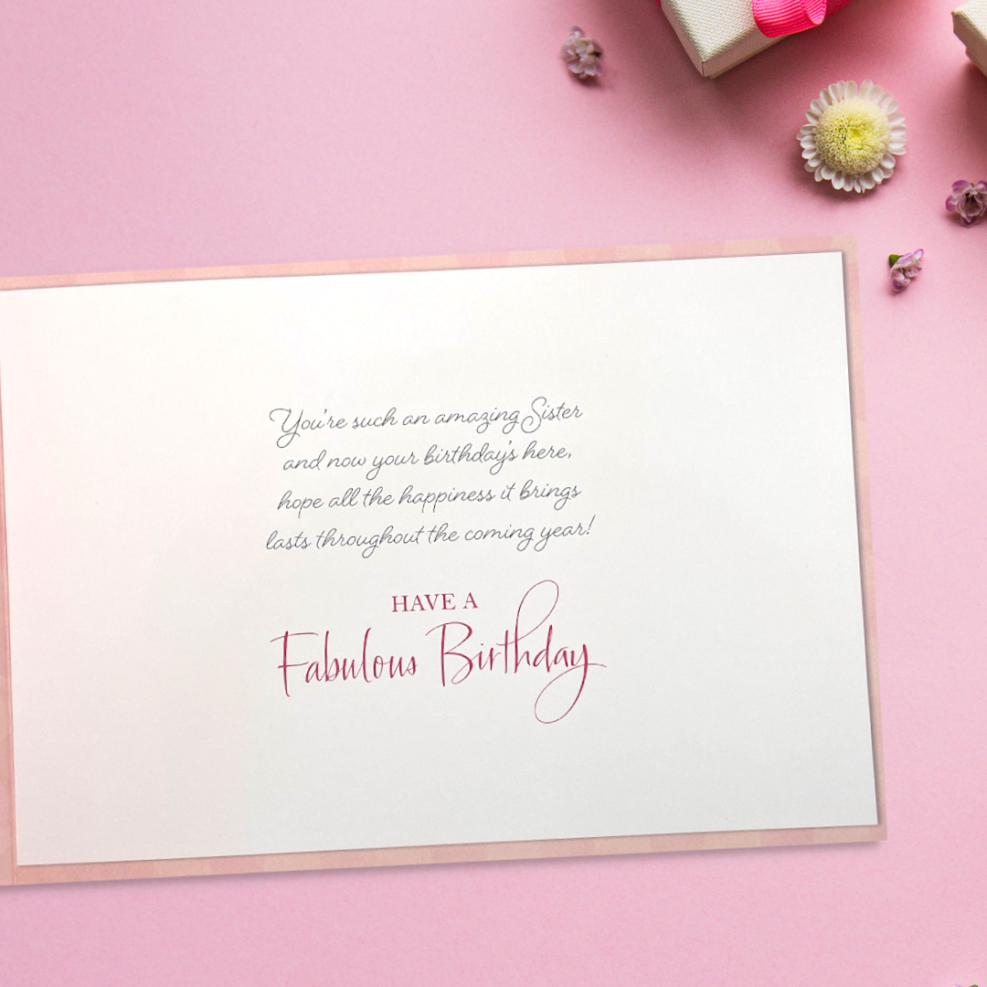 Sister Birthday Card - Blossom & Butterfly