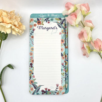 Tiggi & Bird - Individually Named Magnetic Shopping List Pad