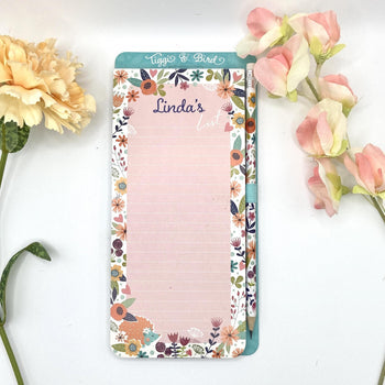 Tiggi & Bird - Individually Named Magnetic Shopping List Pad