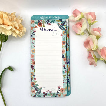 Tiggi & Bird - Individually Named Magnetic Shopping List Pad