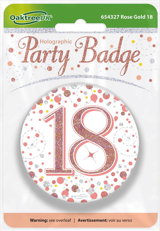 Badge 3 inch - 18 Today Rose Gold