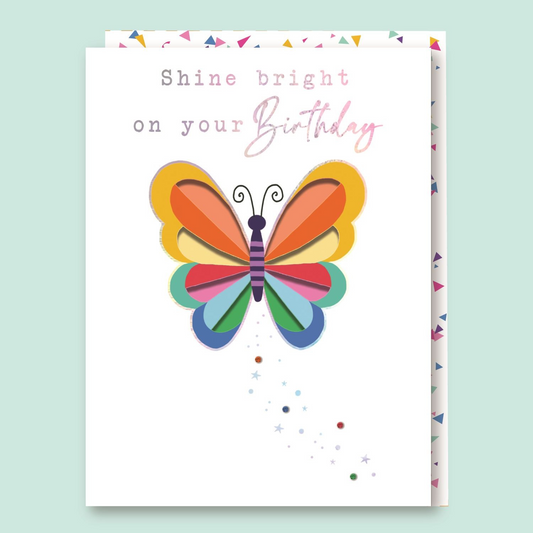 Sorbet Sunshine Birthday Card - Butterfly