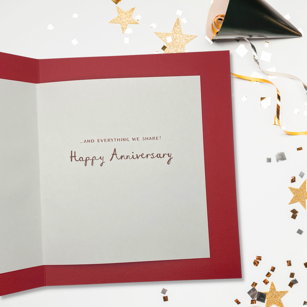 Inside Card With Coloured Greeting