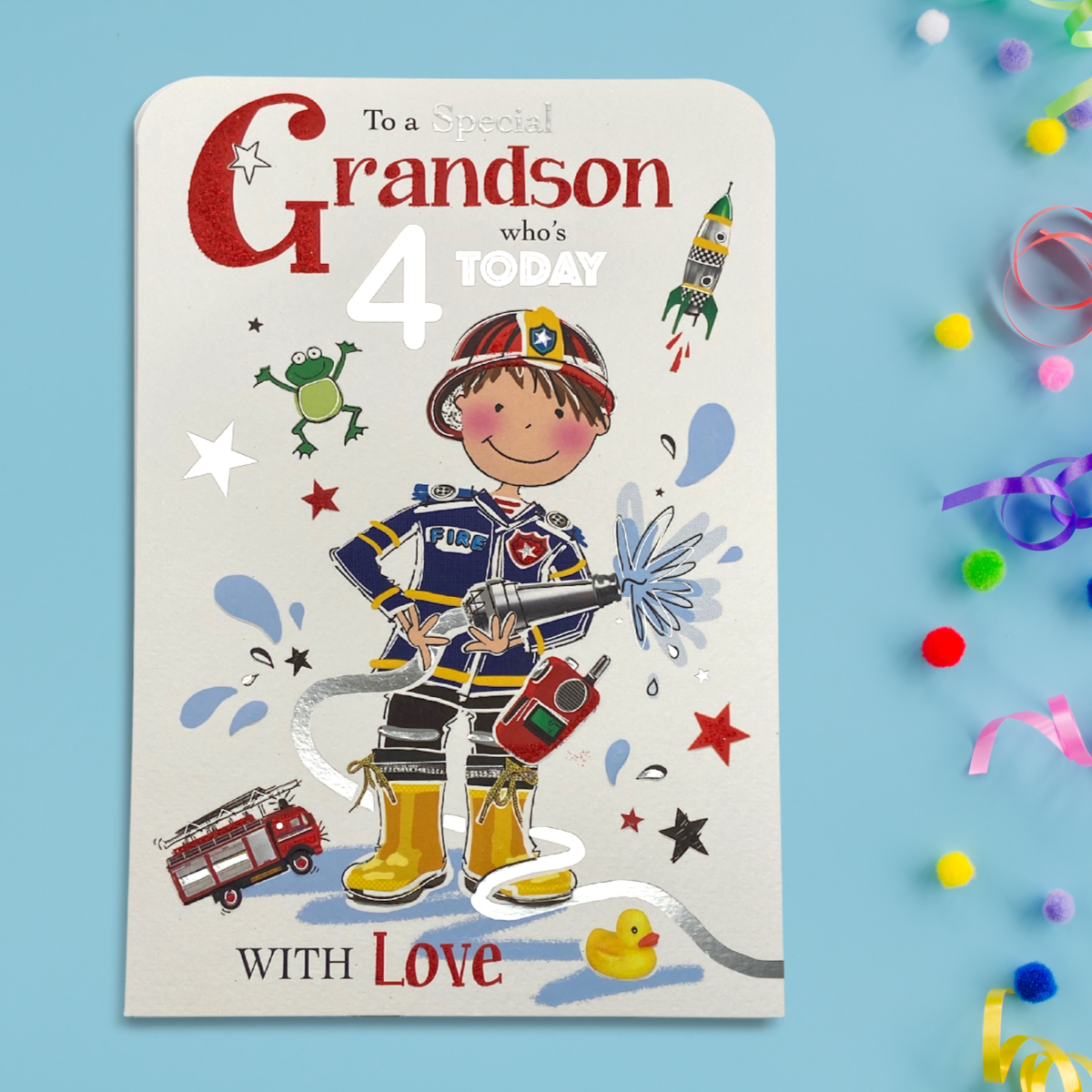 grandson age 4 front image with boy fireman