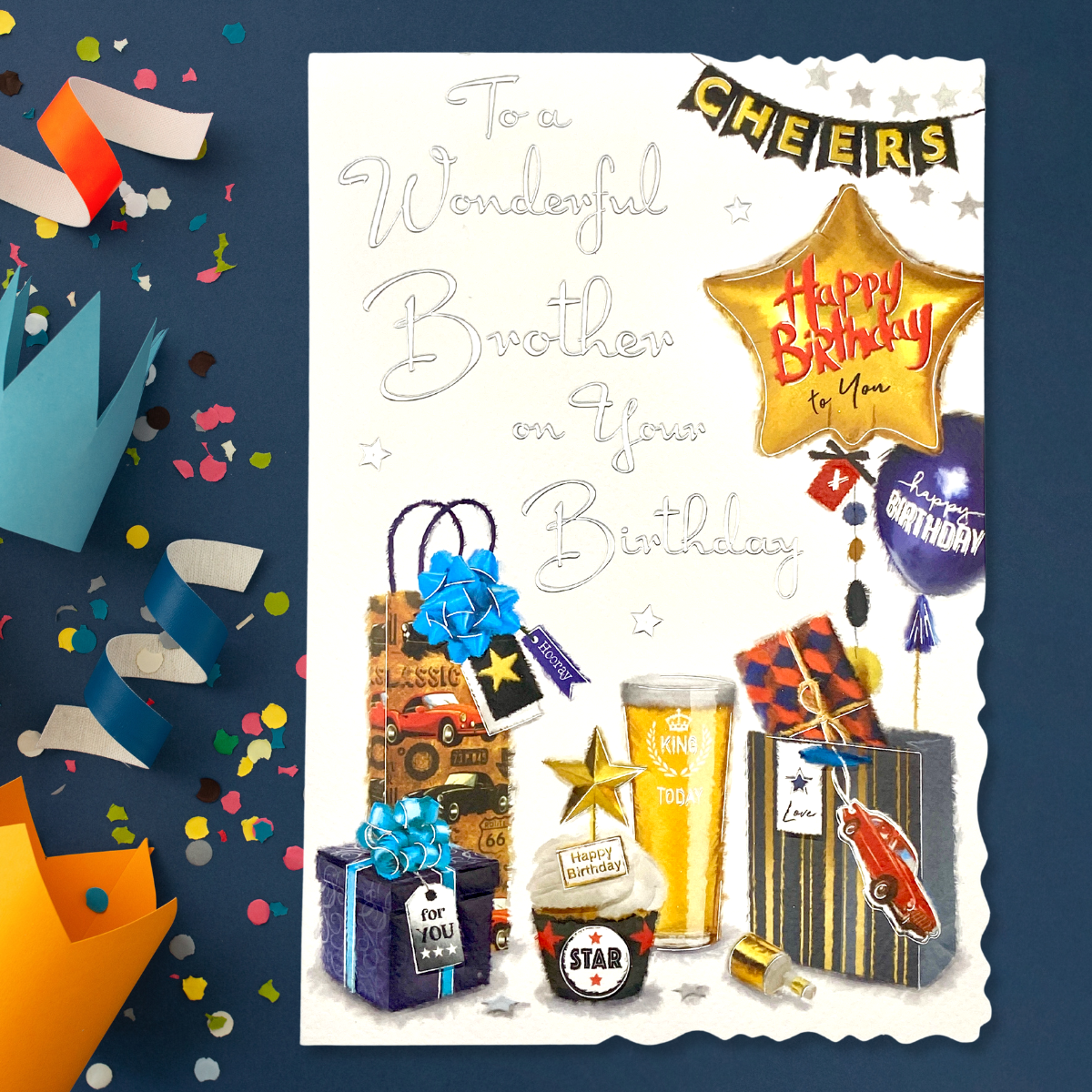 Velvet - Wonderful Brother Birthday Card Front Image