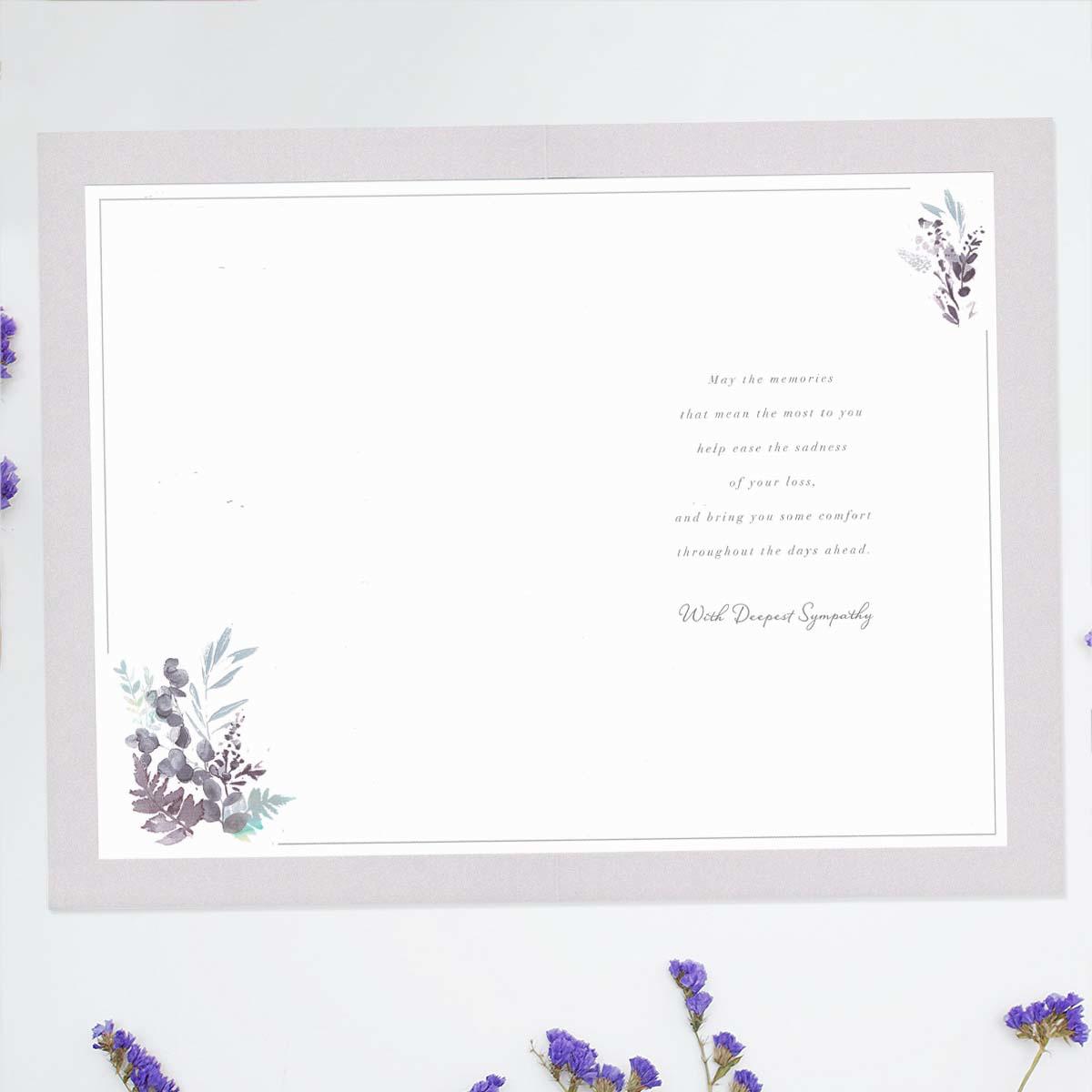 Inside with colour insert and heartfelt verse