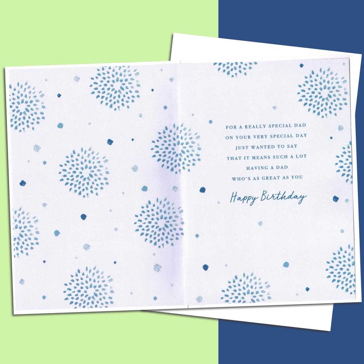 Dad Birthday Card Alongside Its White Envelope