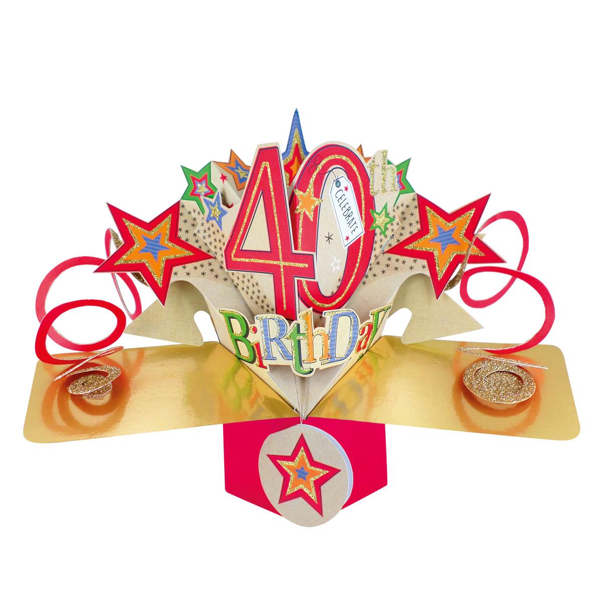 40th Pop Up Card Displayed How The Recipient Will Receive It
