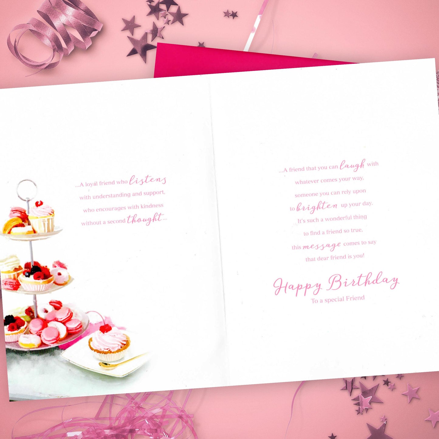 Image Showing The Inside OF This Friend Card