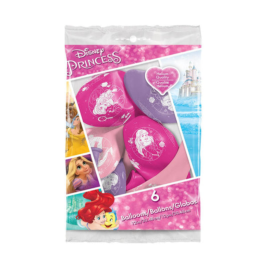 Image Of A Packet Of 6 Disney Princesses Latex Balloons
