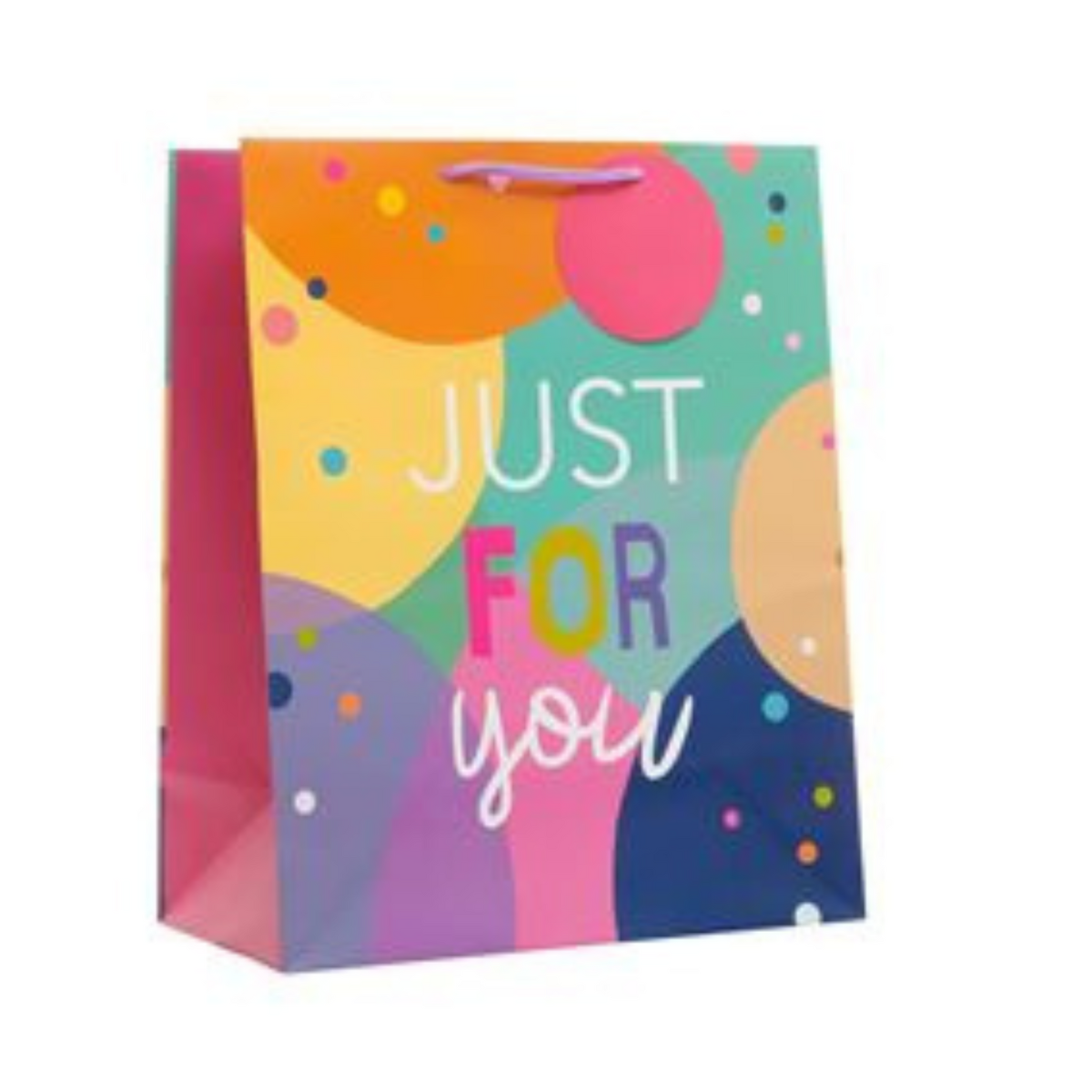 Gift Bag Large - Just For You Balloons Pink Front Image