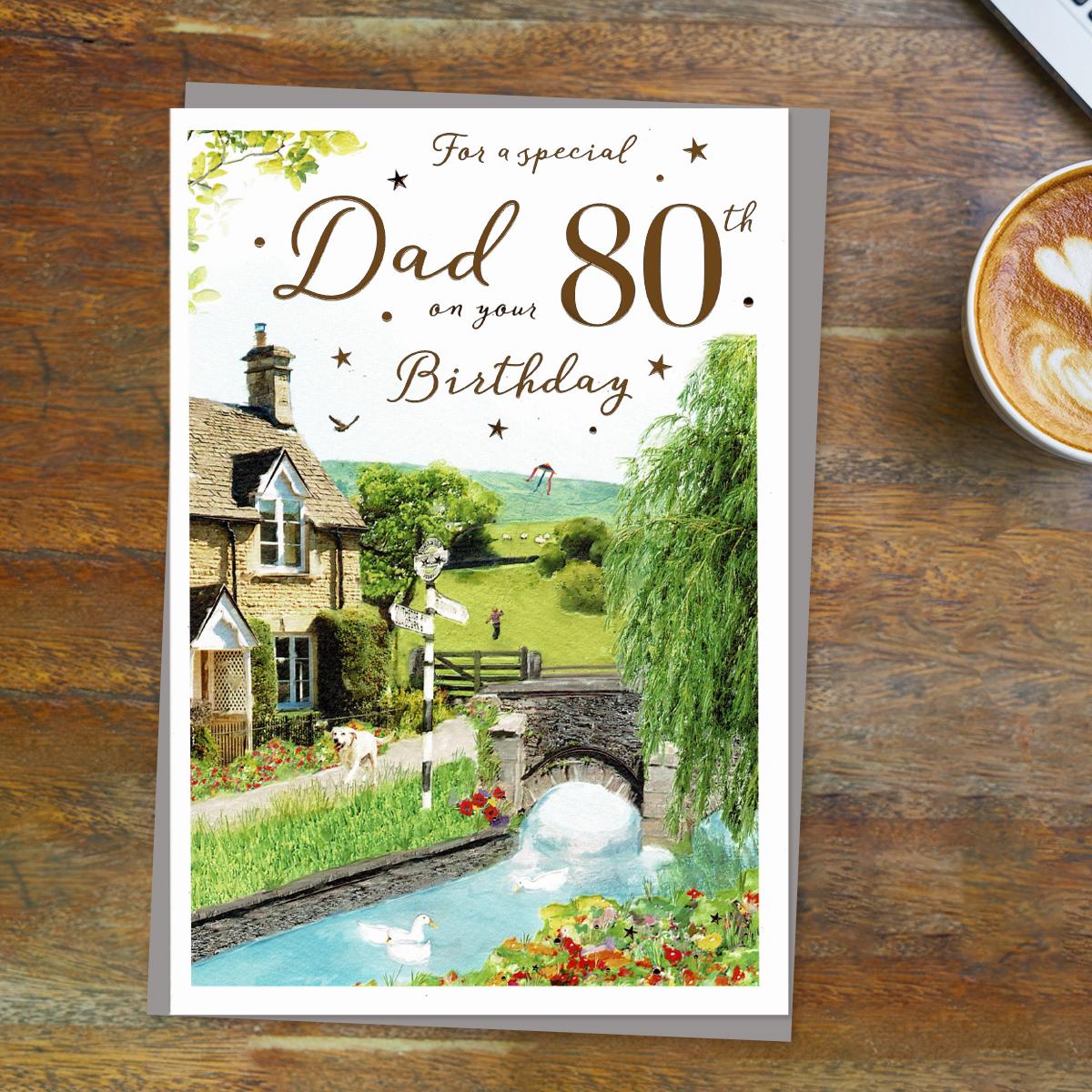 Dad 80th Birthday With Its Silver Envelope
