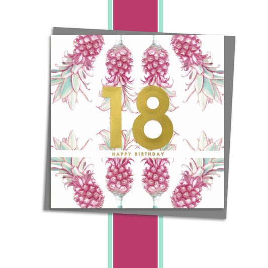 18th Birthday Card Alongside Its Dark Grey Envelope