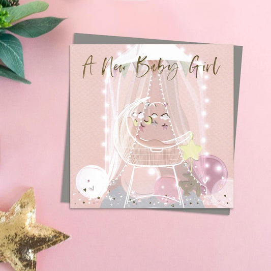 Elle - A New Baby Girl Card Front Image