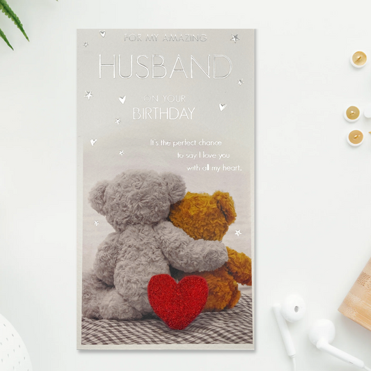 Husband Birthday - Two Teddies Front Image